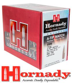 Buy 6mm Hornady A-Tip Match Projectiles: 110GR - x100 in NZ New Zealand.