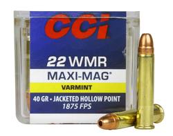 Buy CCI 22 Magnum Maxi Mag 40gr Jacketed Hollow Point 1875fps in NZ New Zealand.