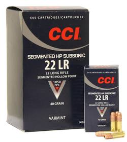 Buy CCI 22LR Segmented HP Subsonic 40gr Segmented Hollow Point 1050fps in NZ New Zealand.
