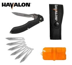 Buy Havalon Folding Knife Piranta Forge Black Stainless Set in NZ New Zealand.