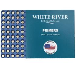 Buy White River Small Pistol Primers | 100 Pack in NZ New Zealand.