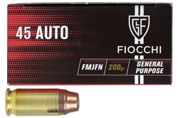 Buy Fiocchi 45-ACP Line Classic 200gr FMJ Flat Nose 50 Rounds in NZ New Zealand.