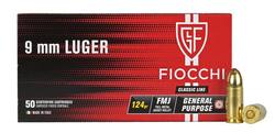 Buy Fiocchi 9mm 124gr Full Metal Jacket in NZ New Zealand.