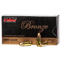 Buy PMC 9mm Luger 124GR Full Metal Jacket *50 Rounds in NZ New Zealand.