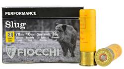 Buy Fiocchi 20ga Slug 26gr 70mm Gualandi 10 Rounds in NZ New Zealand.